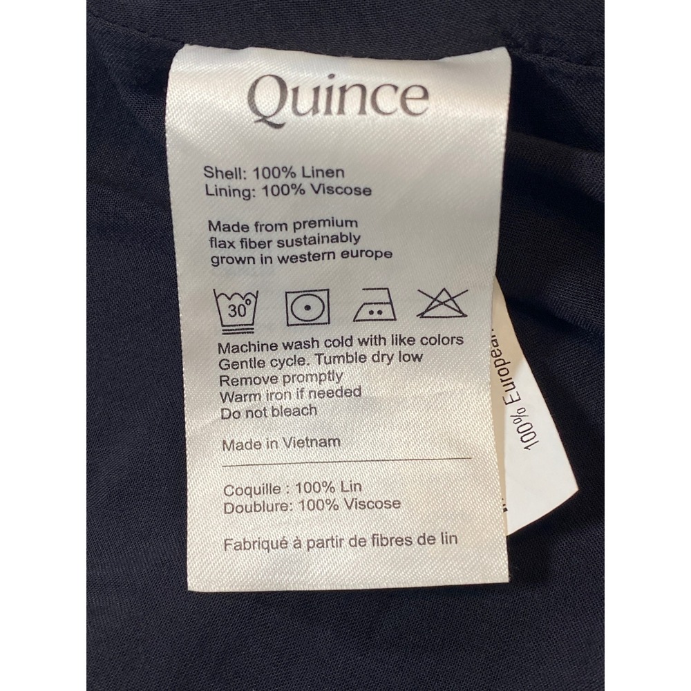 Quince Black 100% Linen High Waisted Shorts Womens Size 6 NWT Elastic Back - Picture 10 of 10